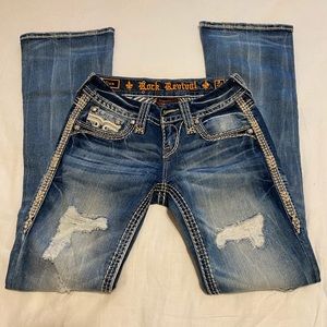 Rock revival distressed jeans